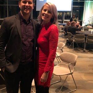 Lulus Appetite for Seduction Red Lace Long Sleeve Dress